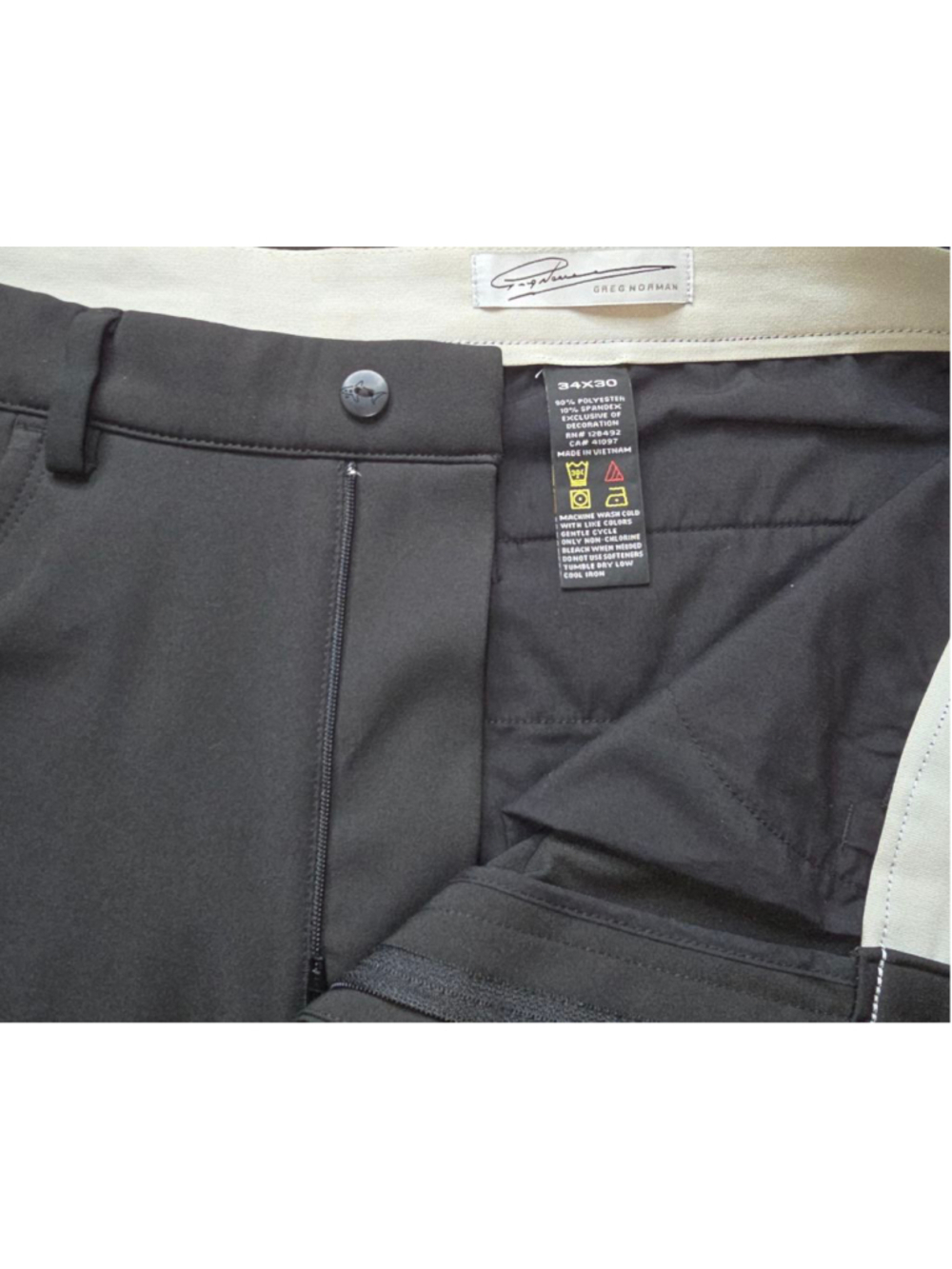 Greg Norman Men’s Black Performance Stretch Golf Pants 34x30 - Picture 4 of 10